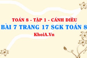 Bài 7 trang 17 SGK Toán 8 tập 1 Cánh Diều